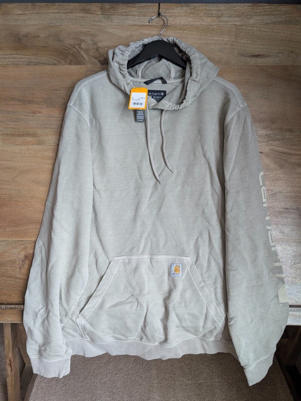 Carhartt Hoodie Men XL Tall Gray Relaxed Fit Midweight French Terry Pullover NWT